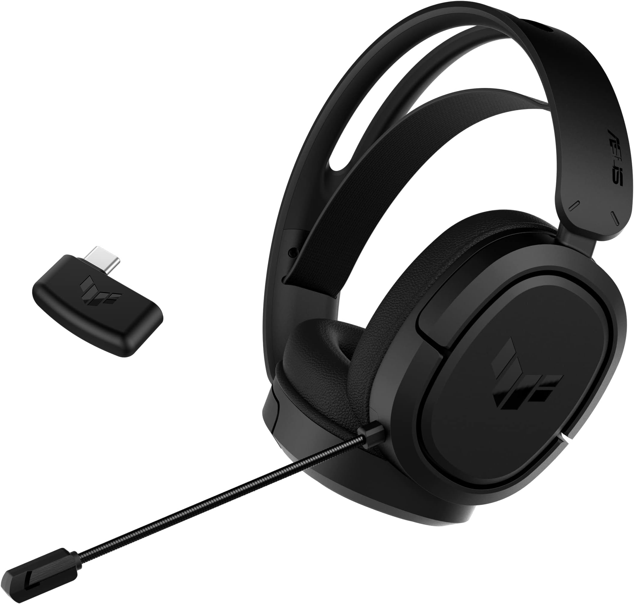 ASUS TUF Gaming H1 Wireless Headset: Features a 2.4 GHz connection, 7.1 Surround Sound With Deep Bass, A Discord And Teamspeak-certified Microphone, For Pcs, Playstation 5 Nintendo Switch - Black