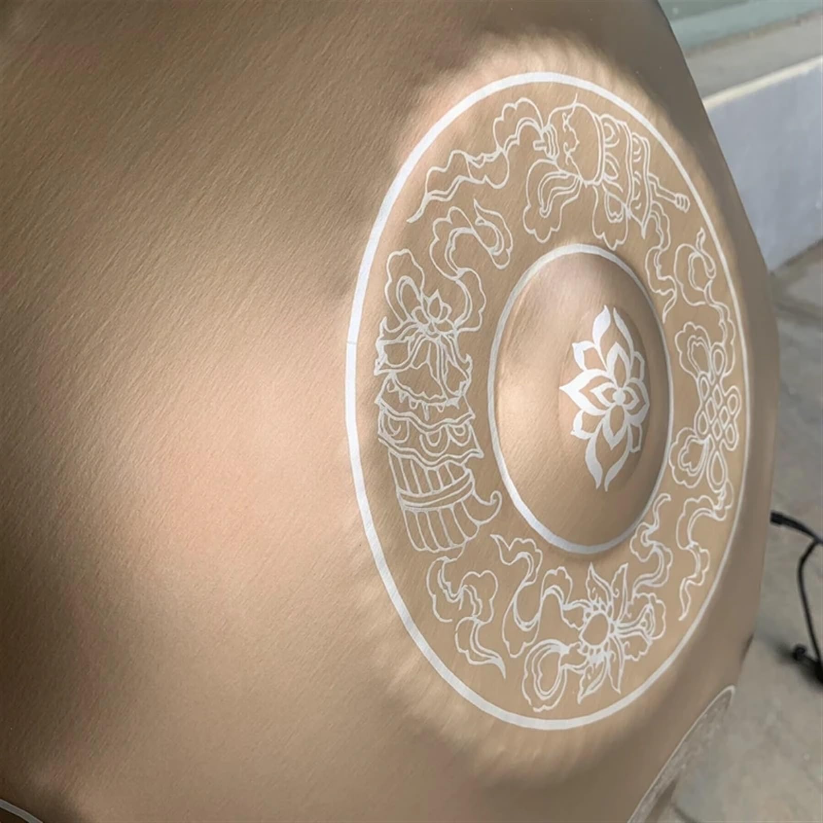 Bęben handpan 440/432Hz 12/10/9 nut 22 cale Carve en Bęben handpan D-moll Bęben stalowy Tongue Instrument perkusyjny dla początkujących Bęben ręczny (440Hz (10 nut))
