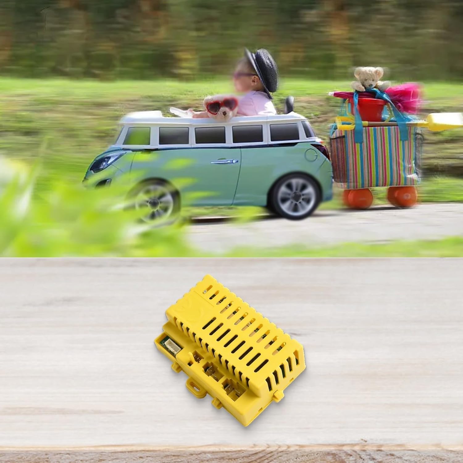 24V 5 Pin Control Box Receiver Wheels Control Board 2.4G Wireless Transmitter And Remote Control Kit For Children’s Electric Ride On Car(Full set)