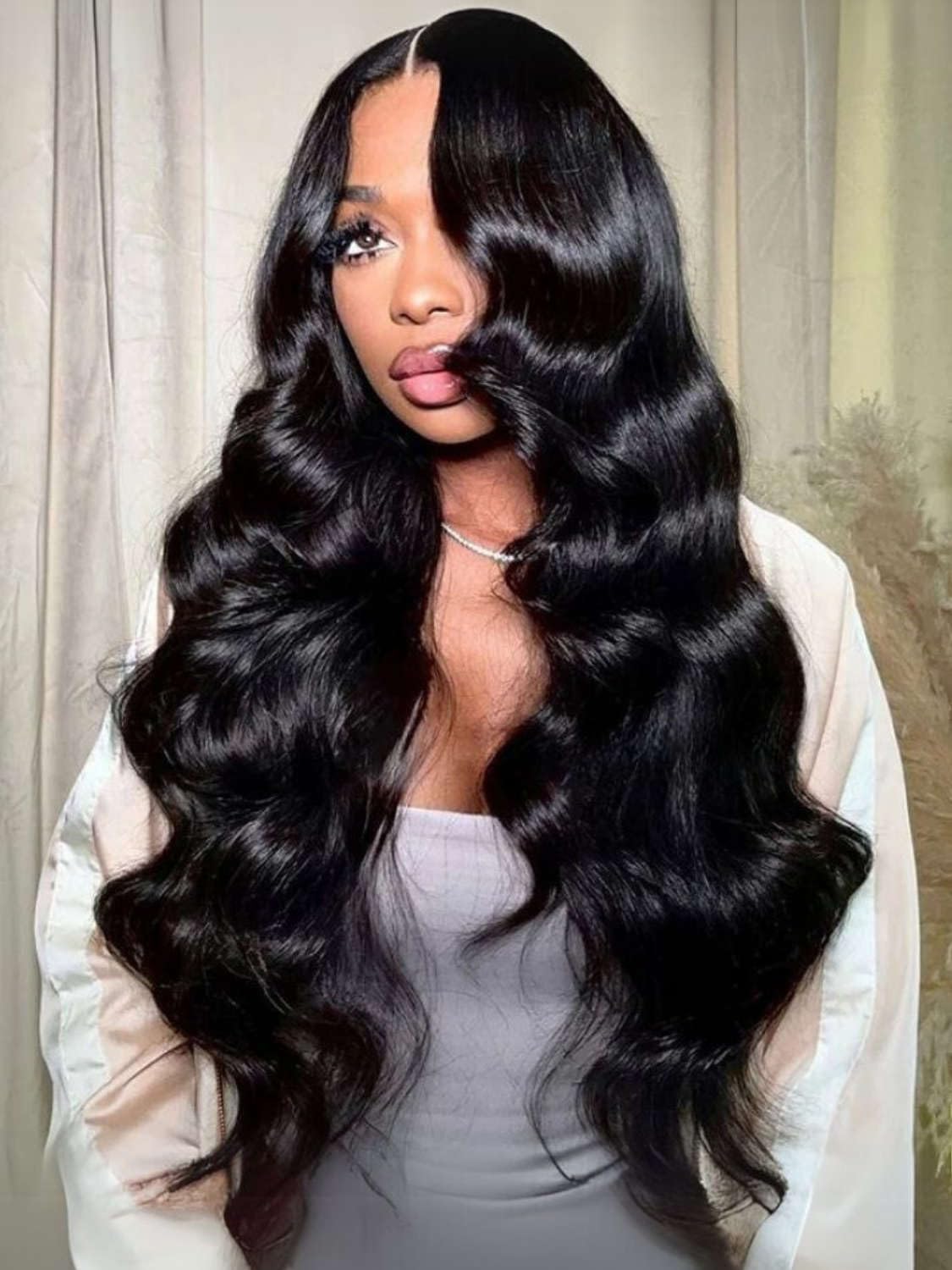 Beauty Forever Pre Everything Glueless Front Balayage Highlight Body Wave Curtain Bangs Glueless Wigs Human Hair Pre Plucked Pre Cut 13x4 Loose Wave Bye Bye Knots Ready to Wear Frontal Wig 18 inch — view 58