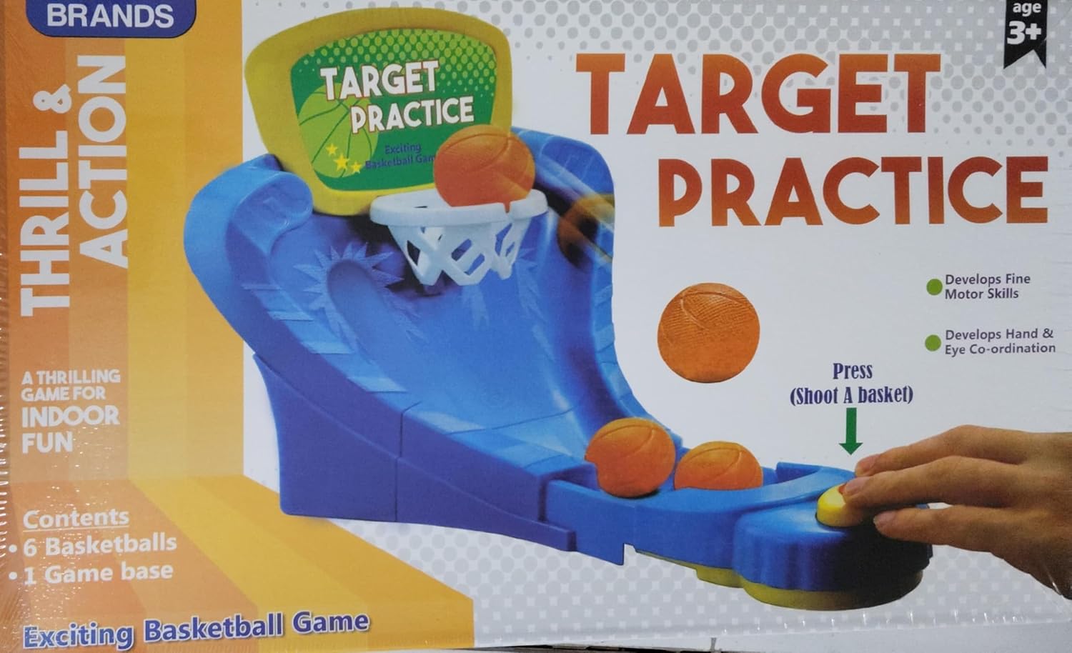 Krish Enterprise Target Practice is A Thrilling and Action Game for Indoor Fun | Exiting Basket Ball Game for Kids | Suitable Age 3 4 5 6 7+ Years | It Contains 6 Basket Ball & 1