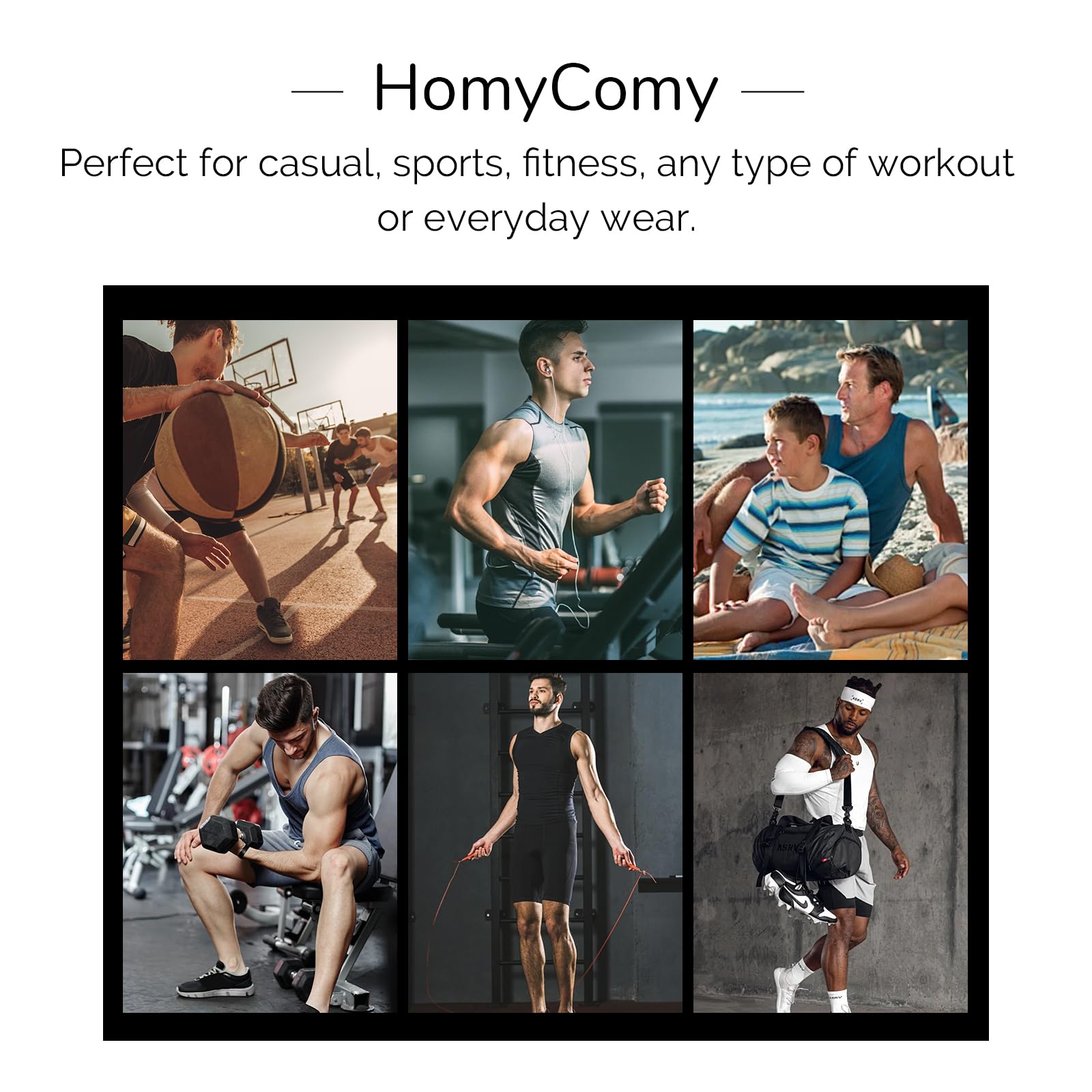 HomyComy Camiseta de Tirantes para Hombre Pack de 3 de Algodón 100% Ropa Interior sin Manga Tank más Colores