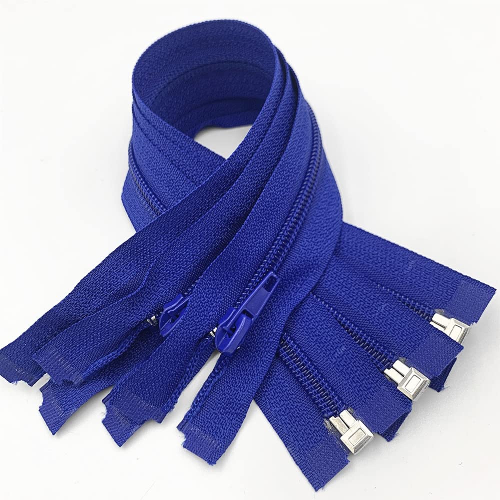 Cremallera 30 cm-70 cm (12 pulgadas-27.5 Pulgadas) 5# Nylon abriendo la Cremallera Adecuada for el Equipaje de Ropa Textiles for el hogar 20 Colores (20pcs) (Color : Dark Blue, tamaño : 70cm)