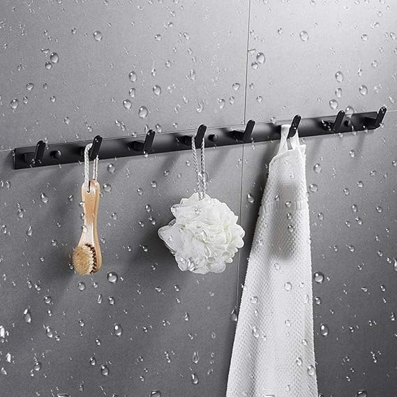 Durable Wall Mounted Hooks Aluminum Entryway Wall Mounted Coat Rack, Hat Hanger Rack for Hallway Bathroom Bedroom Living Room Smooth