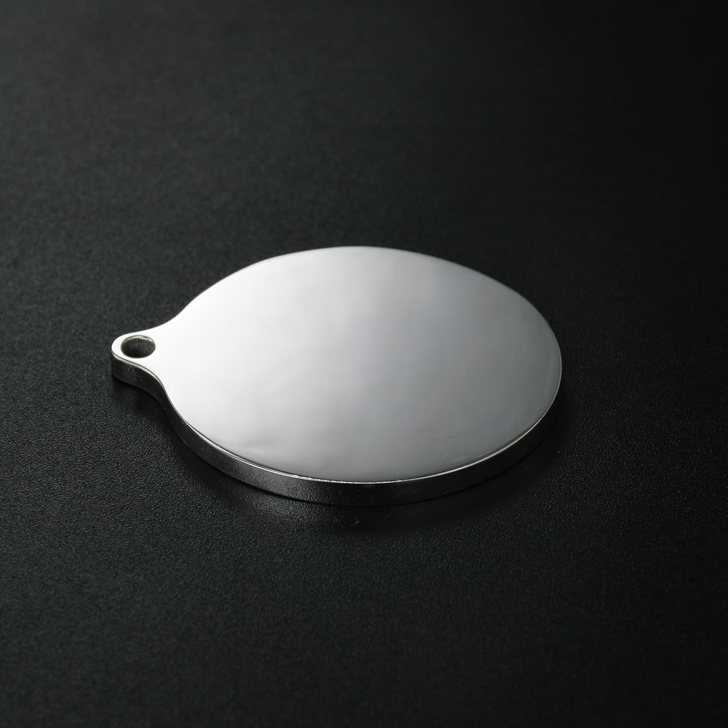 MICAIKEM 1.57" 304 Stainless Steel Pendant Blanks with Mirror Finish 3mm Thick for Deep Engraving and Hand Stamping. Pack of 10