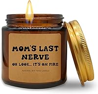 Vista 1 de Oh mira. ¡Está en llamas! Velas de soja perfumadas de lavanda, divertidos regalos únicos para mamá para el día de la madre, Navidad, cumpleaños