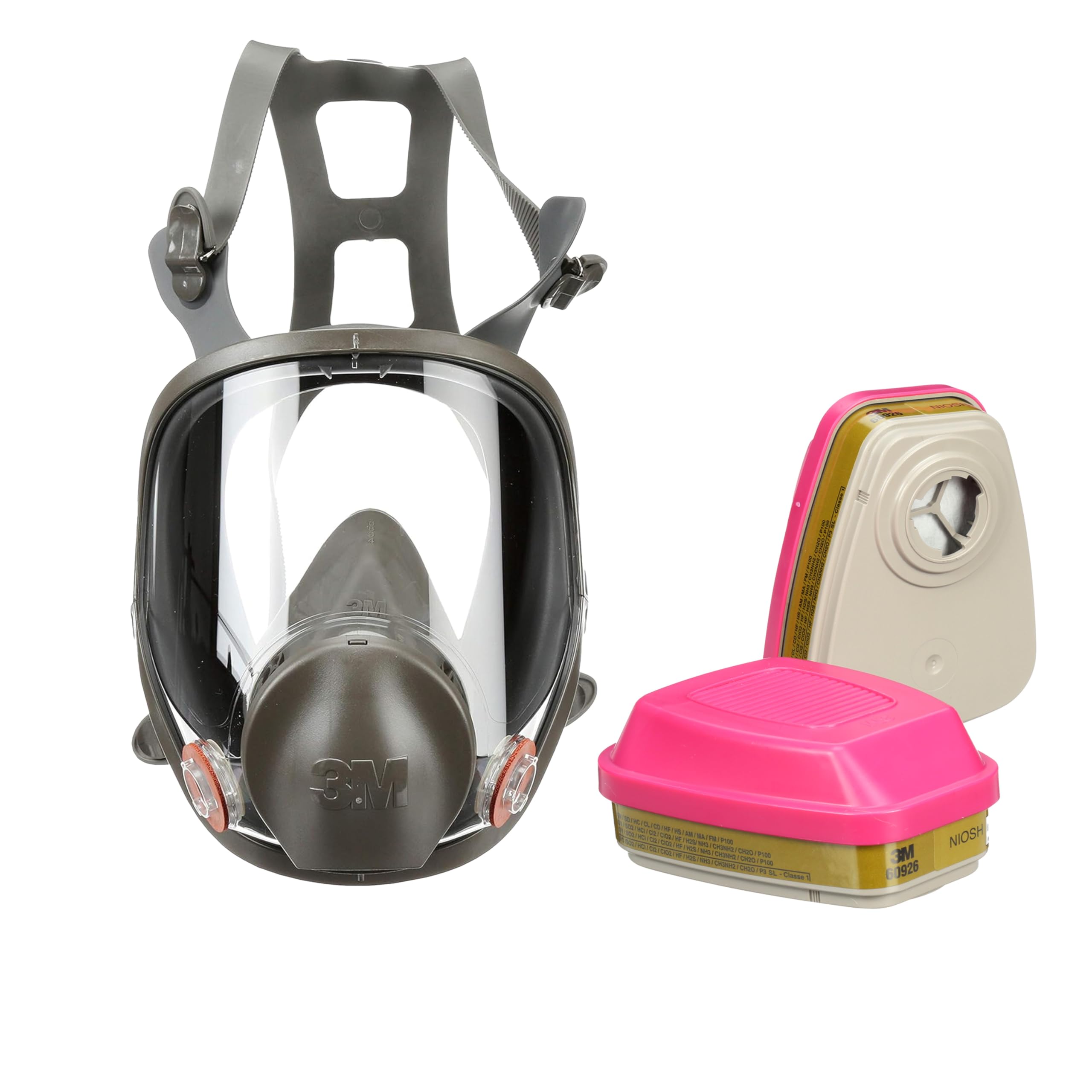 3M 6800 フルフェイスマスク ミディアム 3M Full Facepiece Reusable Respirator 6800, NIOSH, ANSI High