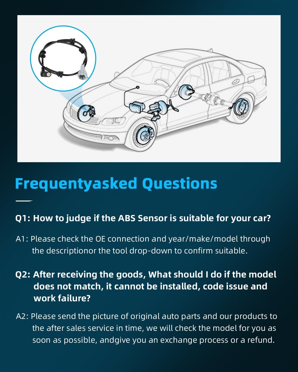 ECCPP Left Right Front Rear ABS Wheel Speed Sensor ABS Sensor fit for 2004-2007 for Infiniti QX56 2005-2007 for Nissan Armada 2004 for Nissan Pathfinder Armada Set of 4