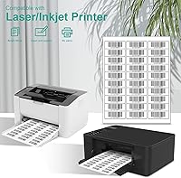 Vista 85 de MFLABEL 2x4 Shipping Labels - 25 Sheets (250 Labels) for Laser & Inkjet Printers, 10-UP FBA Address Stickers, Matte White Self-Adhesive Mailing