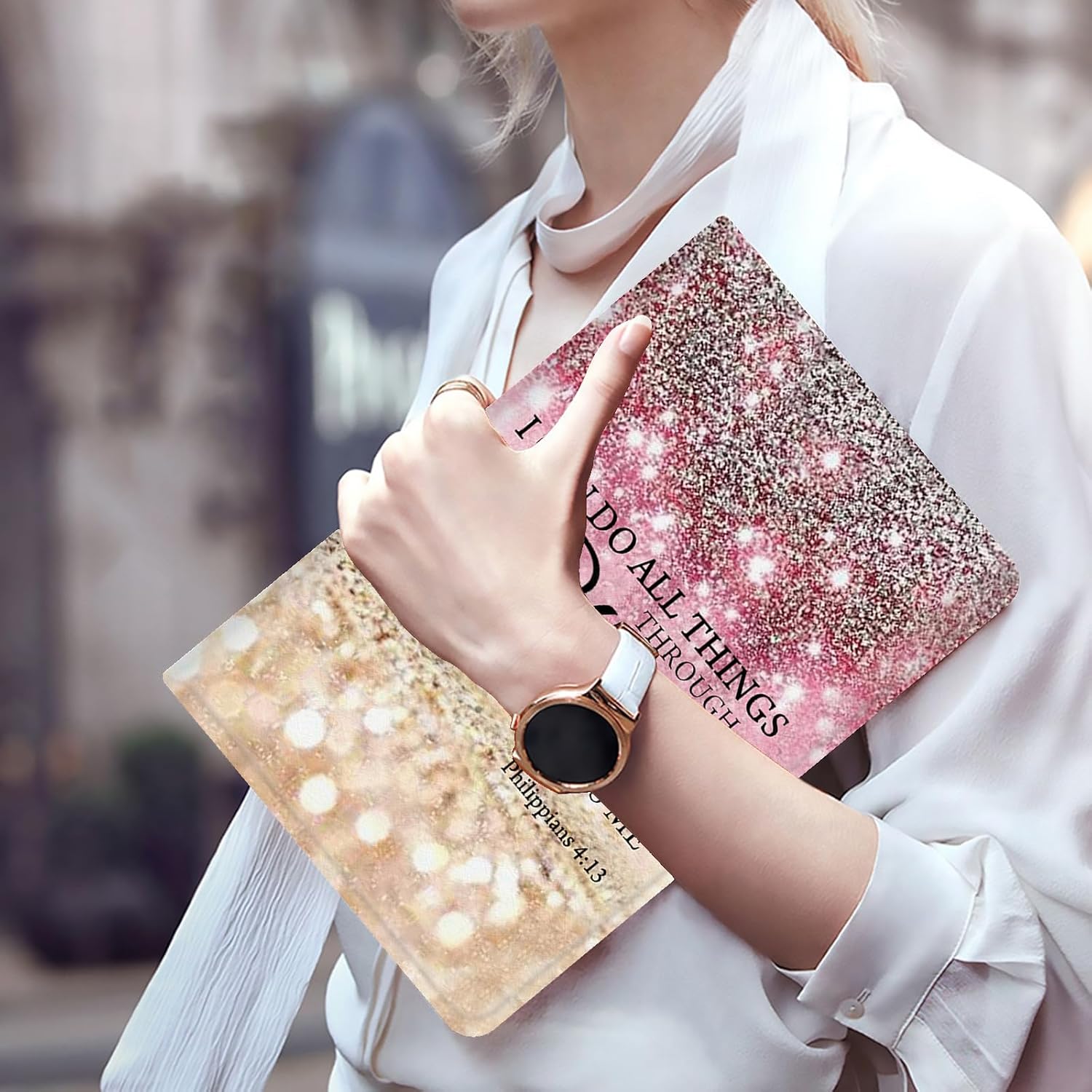 FUYOCWE for Fire HD 10 Tablet Case (13th Generation,2023 Release,10.1"), PU Leather Multi-Angle Folding Stand Smart Flip Cover for Amazon Kindle Fire HD 10 13th Gen-I can do All Things Through Christ