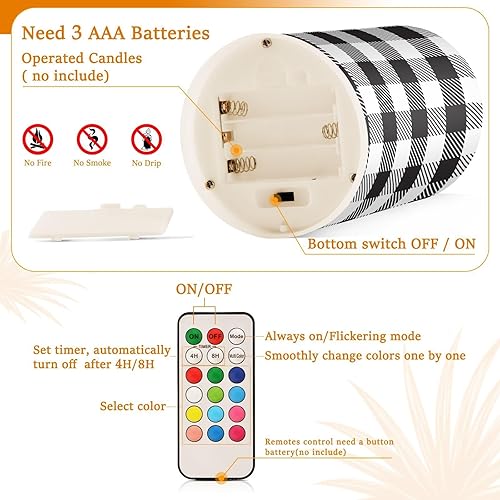 Vista 248 de Velas parpadeantes sin llama, velas LED moradas de mariposa lavanda con temporizador remoto, juego de 2 velas a pilas para San Valentín, boda