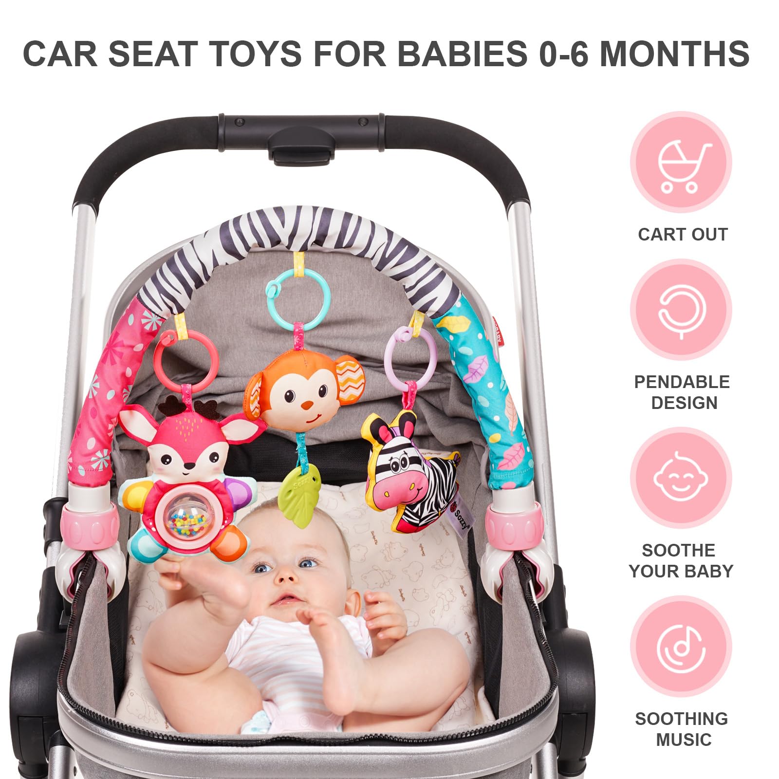 Baby Delight Bouncer Toy Bar Baby Toys Infant Carseat Toy Car