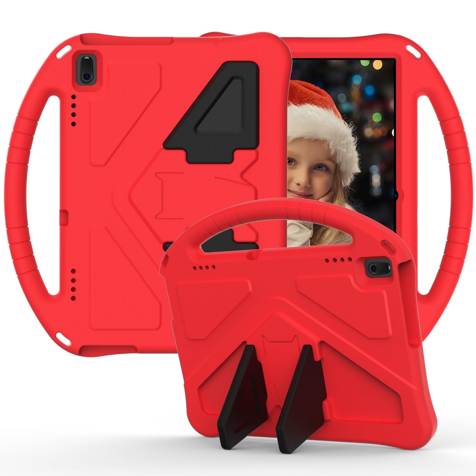 Coque enfant Lenovo Tab E10 étui rouge portable pour trajets et voyages - 8