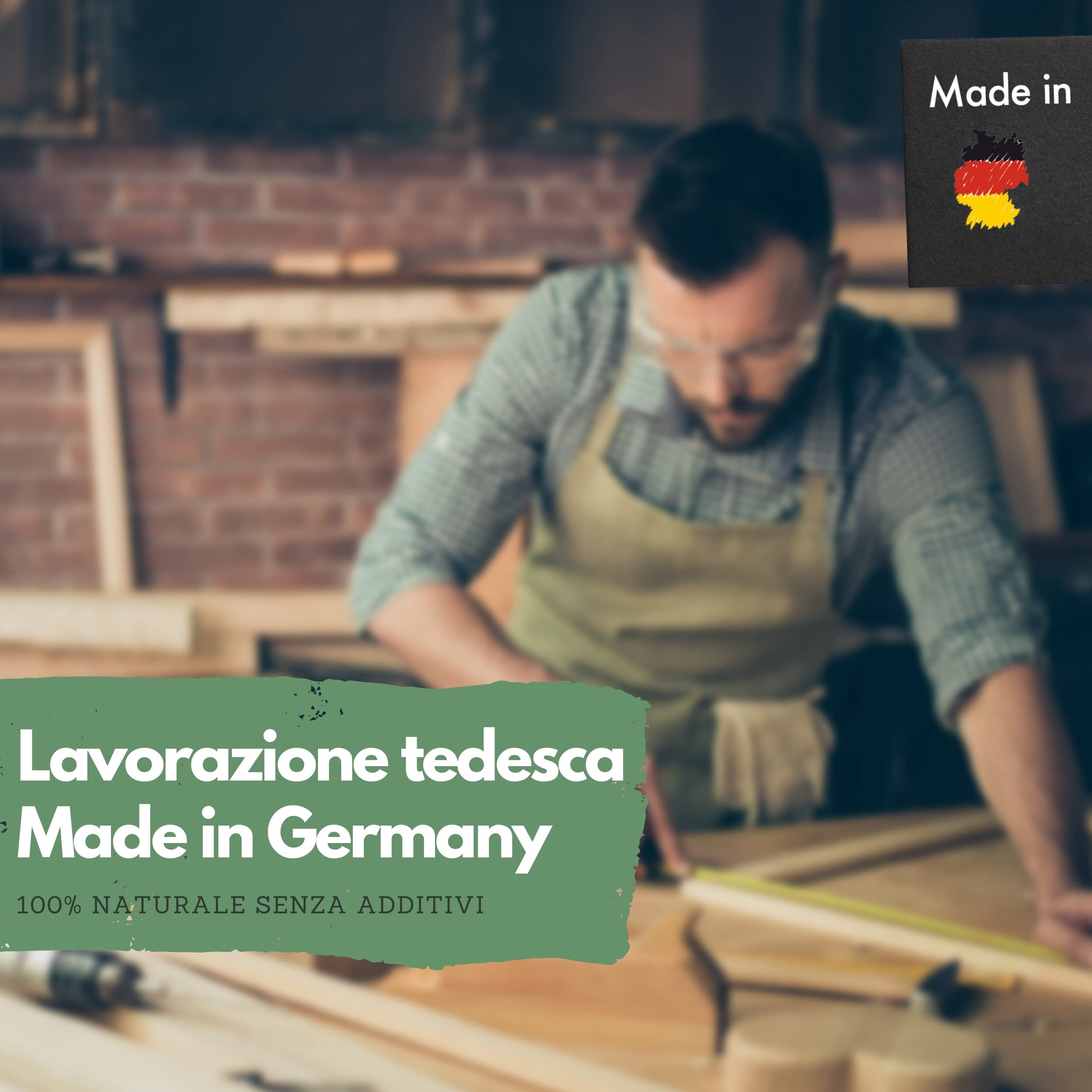 Panteer® – Torcia in cera naturale per un'escursione, ideale in giardino o per Capodanno, prodotta in Germania, 45 minuti di durata della combustione, con protezione per le mani (10 pezzi)