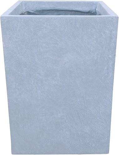 Miniatura 1 de Kante Macetas cuadradas de hormigón de 13 pulgadas de alto para exteriores e interiores ligeras con agujero de drenaje estilo moderno para balcón