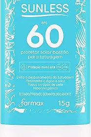 Protetor Solar Bastão FPS60 para Tatuagem Sunless 200 g