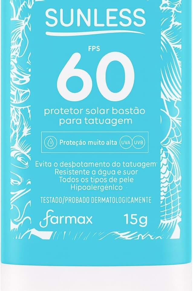Protetor Solar Bastão FPS60 para Tatuagem Sunless 200 g