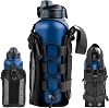 Molle Water Bottle Holder Pouch 16 24 32 40 64 oz - Multi-Purpose Tactical Fuel Bottle Bag, Adjustable Size for Outdoor Activities, Adapted to BackpackVestBelt