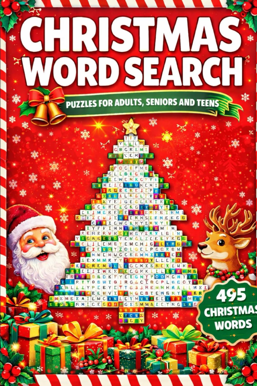Christmas Word Search Puzzle Book: Relaxing Holiday Word Search Puzzles for Adults, Seniors and Teens – 495 Christmas Words