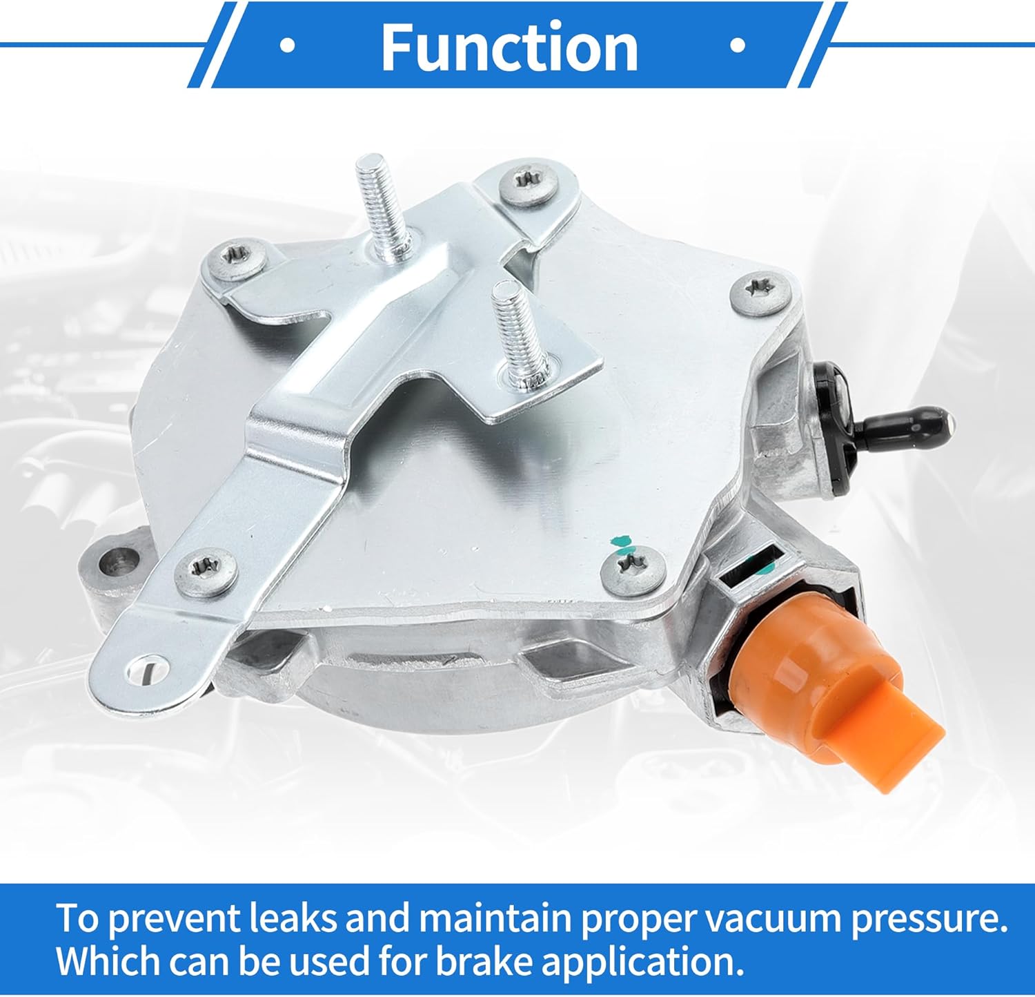 Brake Vacuum Pump No.DS7G2A451CB Engine Vacuum Pump for Ford Fusion 2014-2020 Aluminum Alloy Silver Tone 1 Pc