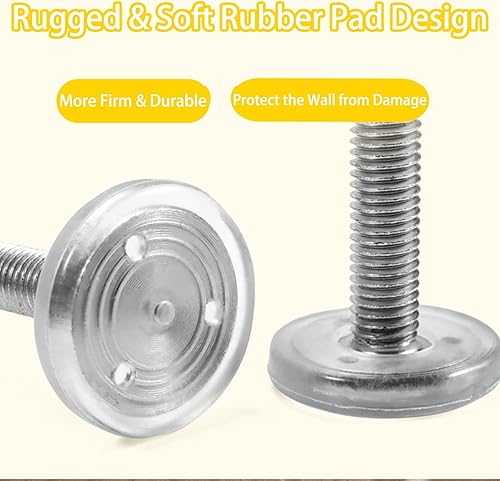 Miniatura 4 de Varilla roscada universal para puerta de bebé, protector de pared para puerta de bebé, pieza de tornillo de repuesto M8 (0.315 in) para puertas de