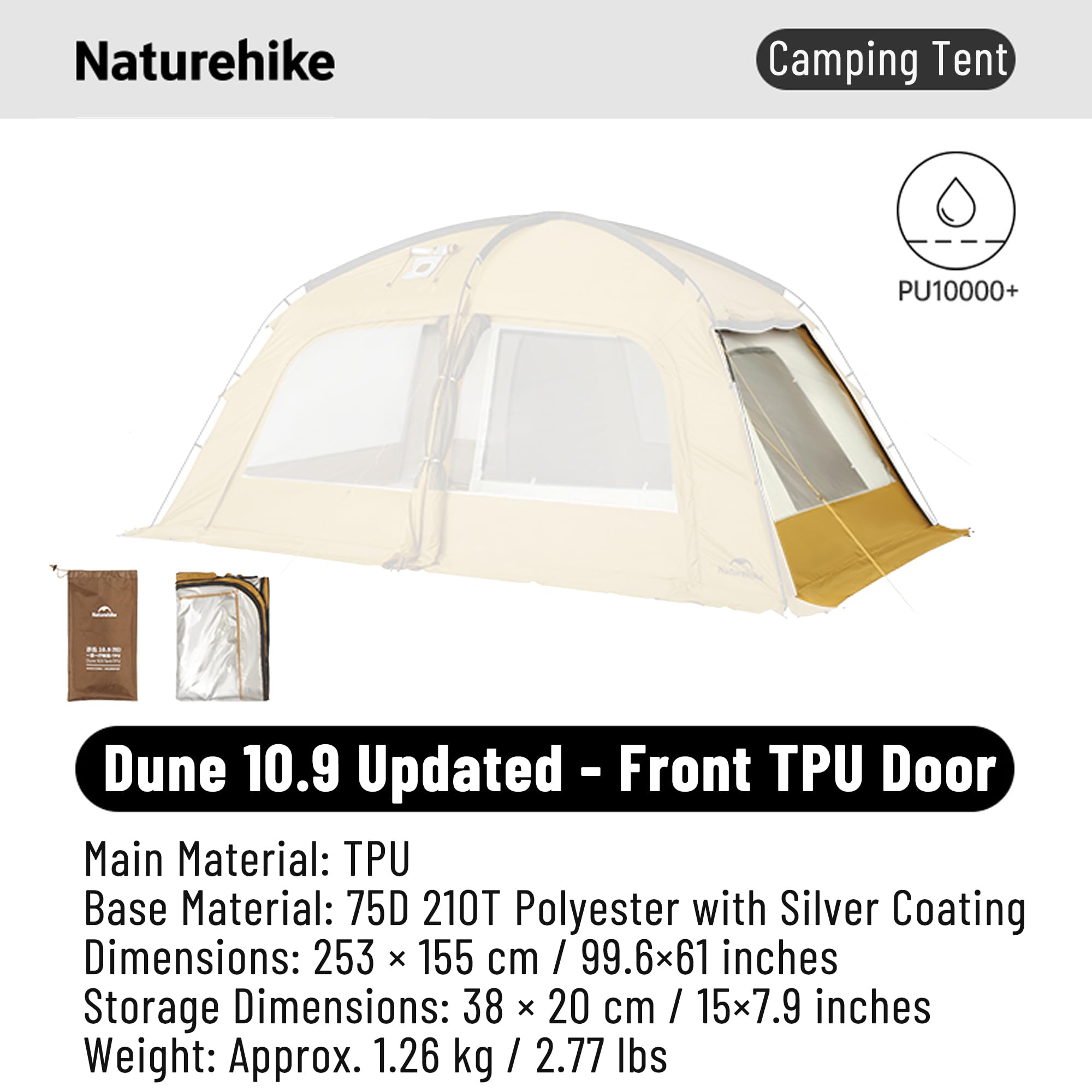 Amazon.com : Naturehike Dune10.9 Camping Hot Tent with Stove Jack