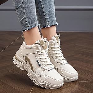 Bottes D'hiver Femmes Imperméables - Longueur Mollet, Doublure Chaude, Antidérapantes, Pour Trekking, Neige, Extérieur