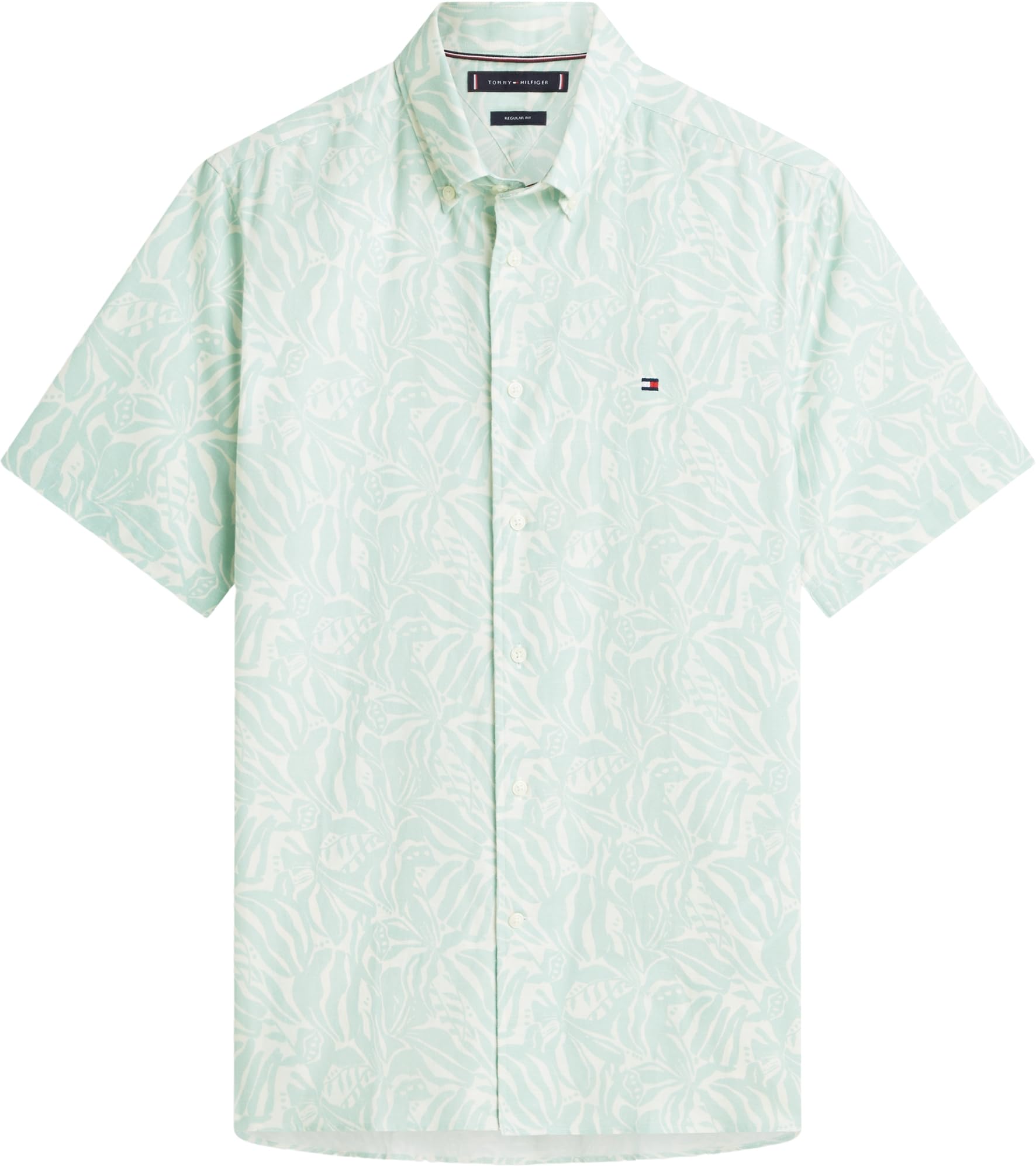 Tommy Hilfiger Herren Linen Blend PRT Rf Ss Camp Mw0mw42459 S/S Shirt (1er Pack)