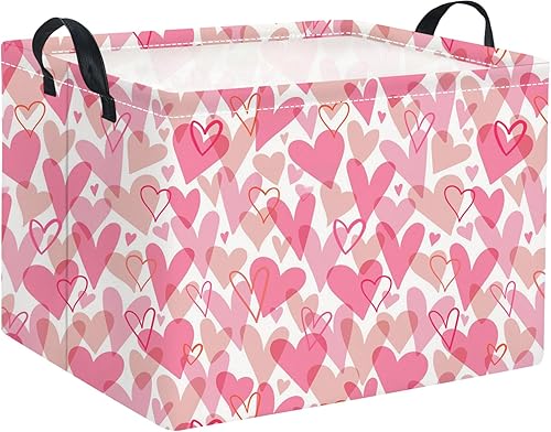 Miniatura 26 de Cesta rectangular de almacenamiento para niños con asas para el hogar, cocina, niños y niñas, lindo contenedor organizador de almacenamiento de