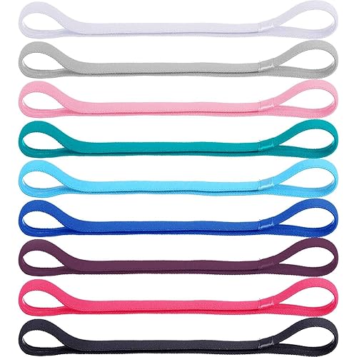 Miniatura 6 de 9 diademas elásticas antideslizantes y gruesas, elásticas para deporte, de silicona, para fútbol, tenis, yoga y golf.