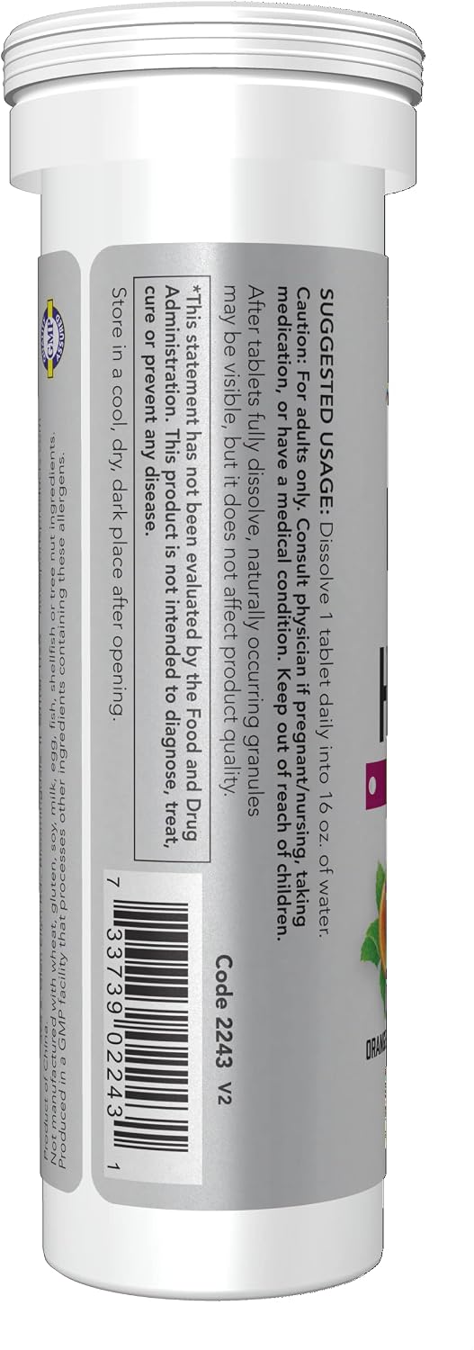 NOW Sports Nutrition, Effervescent Effer-Hydrate, Electrolyte Supplement, Recovery*, Orange Strawberry