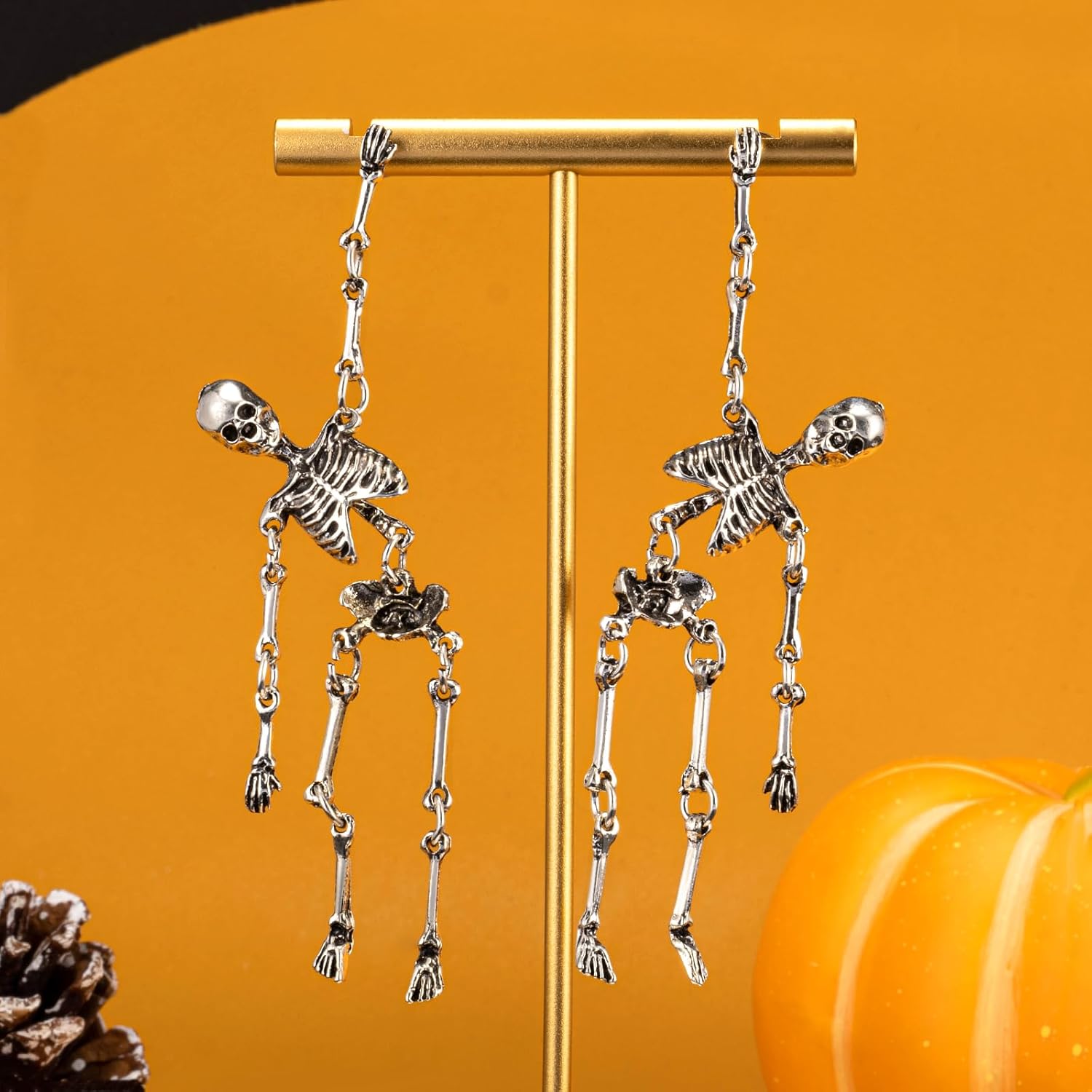 Halloween Earrings For Women Skeleton Skull Earrings Punk Gothic Spooky Dangle Earrings For Halloween Jewelry Party Cosplay - Image 4