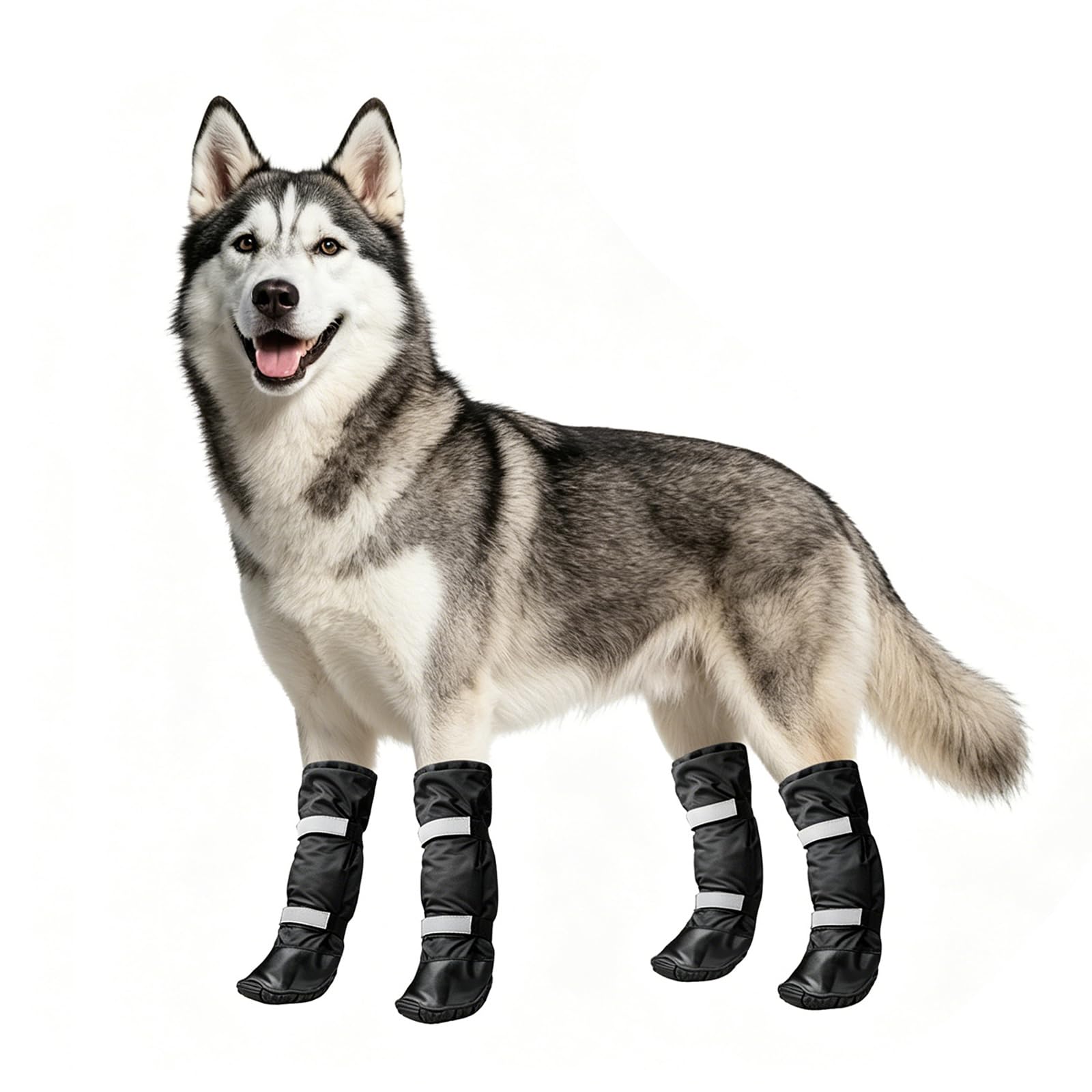 NAMSAN Winter Dog Boots for Large Dogs, 4 PCS Size #4(L)