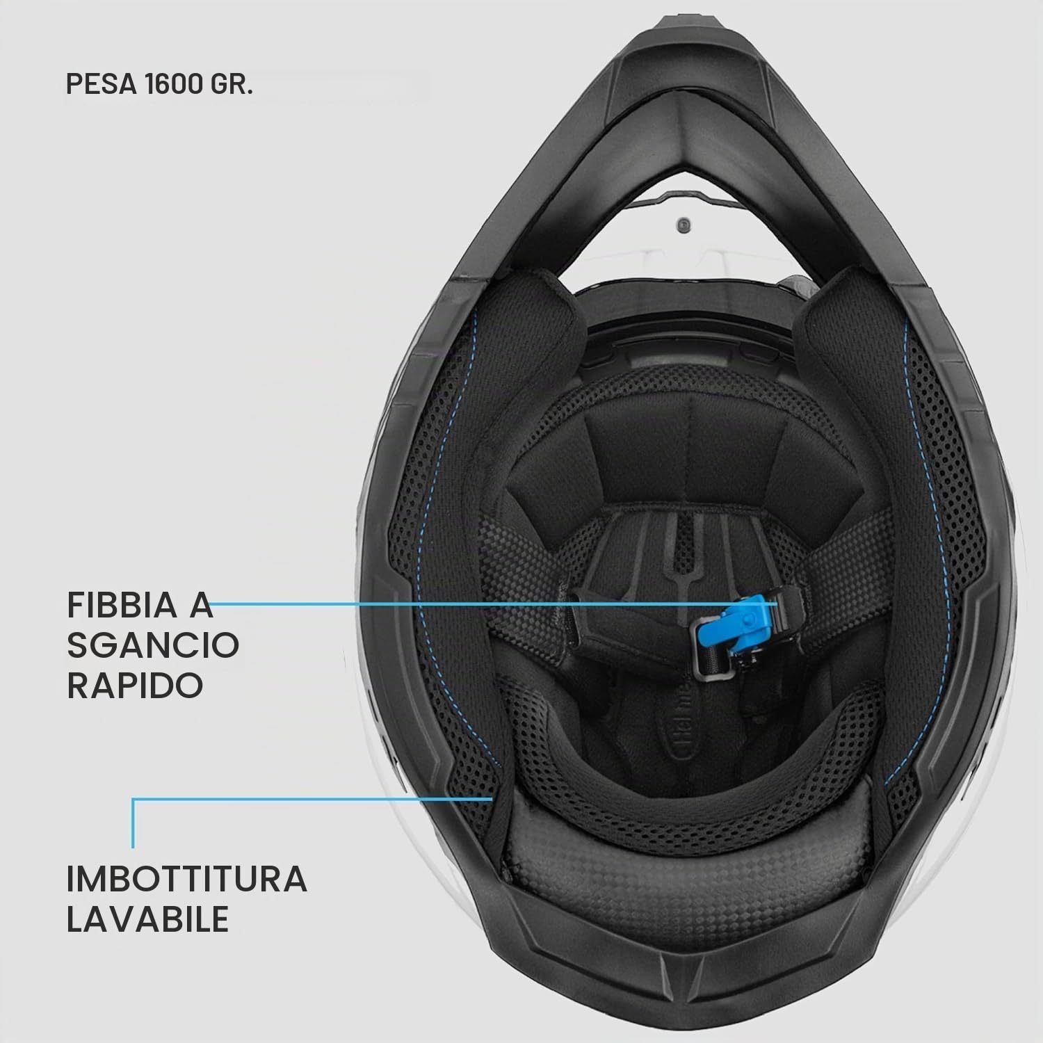 Westt Casco Moto Integrale - Casco Motocross Doppia Visiera ECE DOT Certificato - Casco Cross Per Uomo Donna Casco Da Moto Da Strada