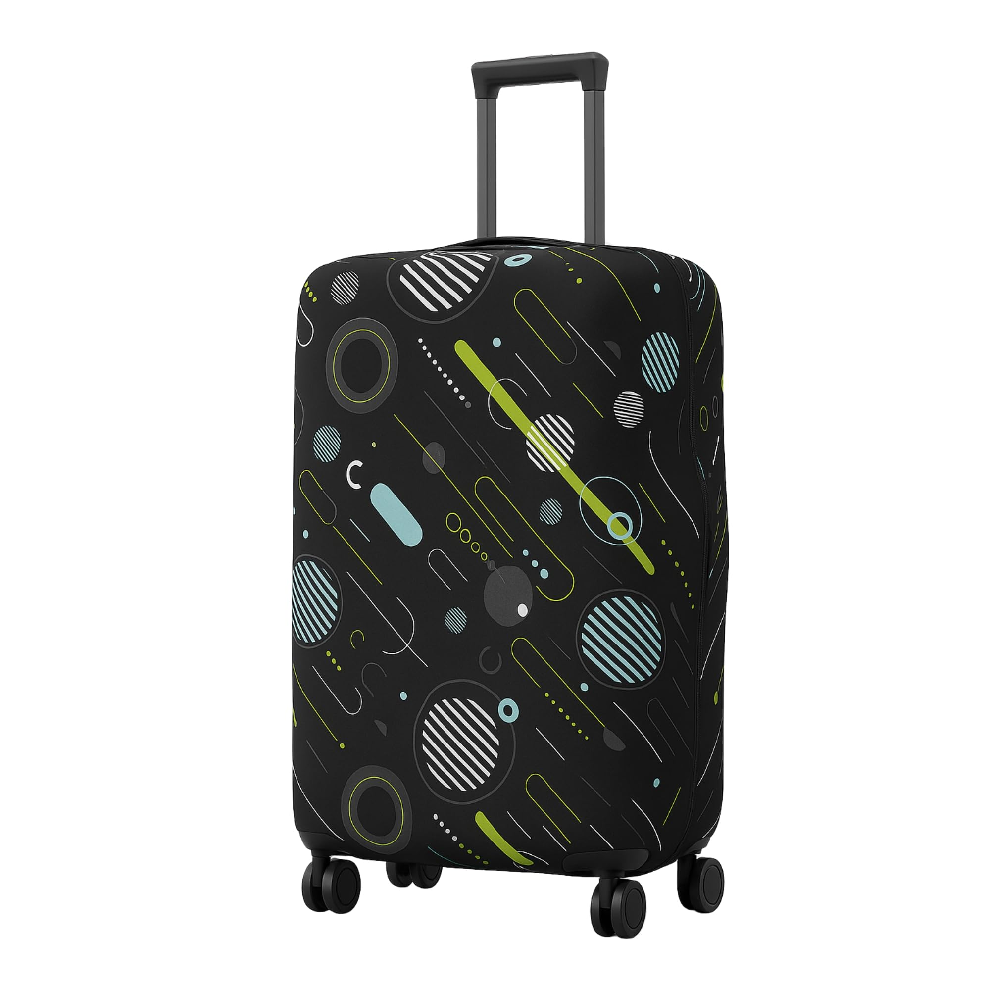 ampereus Trolley Bag Cover – Stretchless, Waterproof and Polyester Fabric with Geometric Print Luggage Cover for Large Size Suitcase Luggage Cover (28 Inch)-picture-56