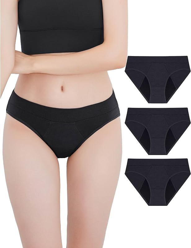 Neione Bragas Menstruales Flujo Moderado Braguitas Hipster Absorbentes de Modal para Mujer Niña