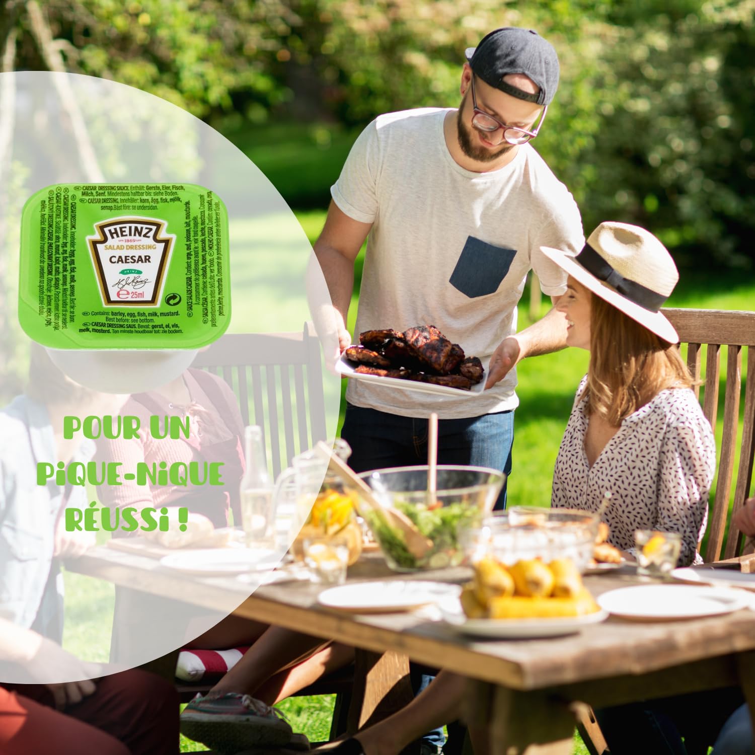 HEINZ | 50 coupelles de sauce CAESAR | Doses individuelles 25 g