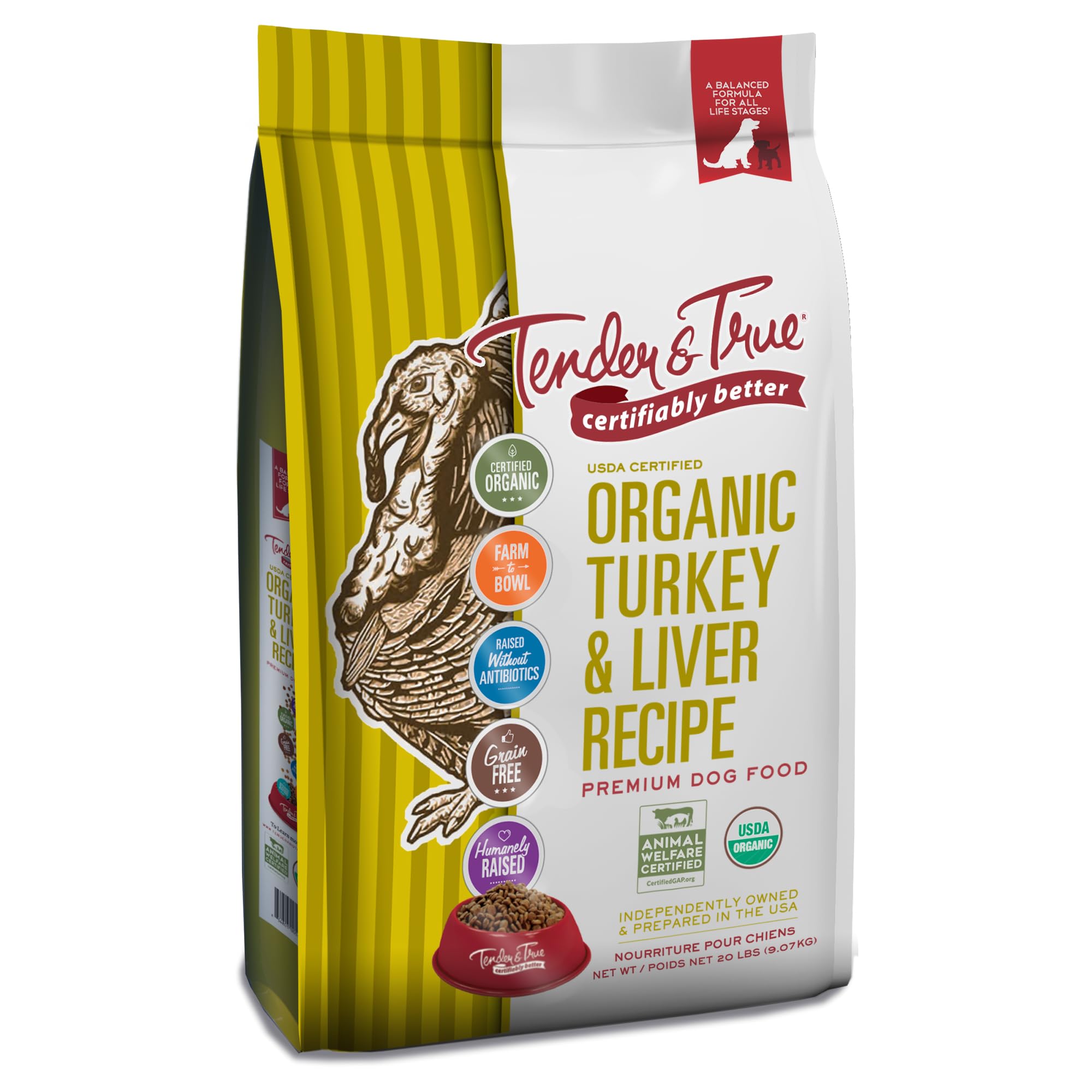 Tender & True Organic Turkey & Liver Recipe Dog Food
