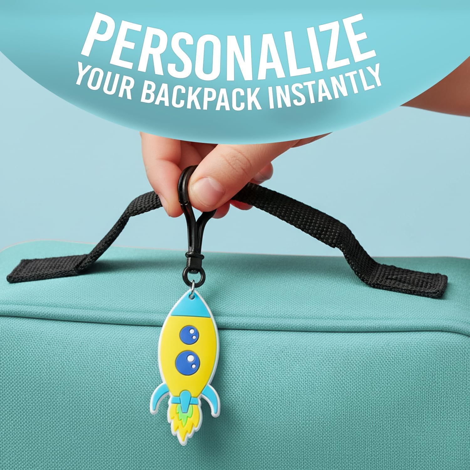 Fun Express Outer Space Backpack Clip Keychains - 12 Pieces image 3