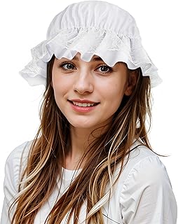 Capss for Women Hatss Halloweens Costume Bonnets Colonialss Accessory Nightcapss