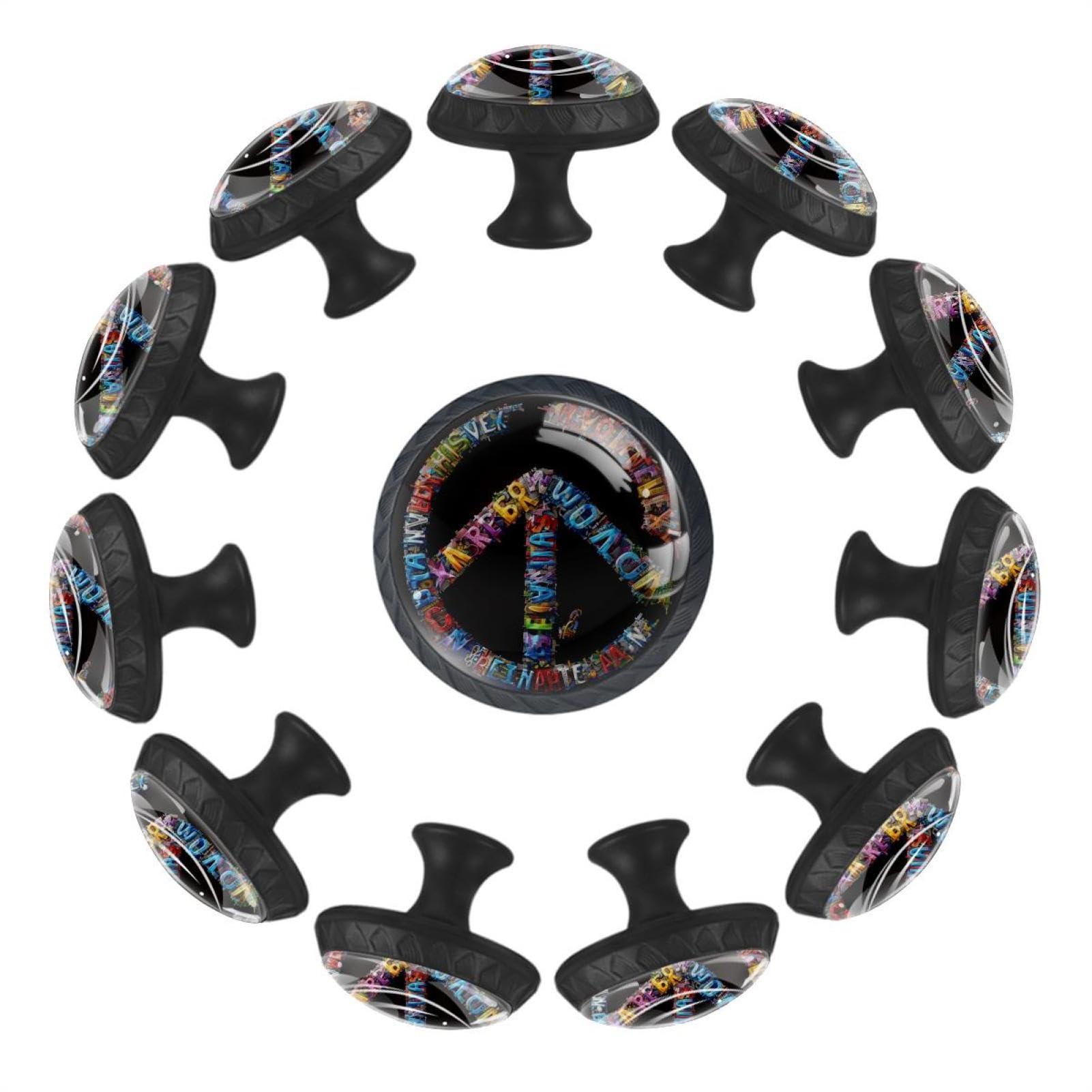 Boutons de tiroir en verre de cristal durable pour armoire et buffet chic