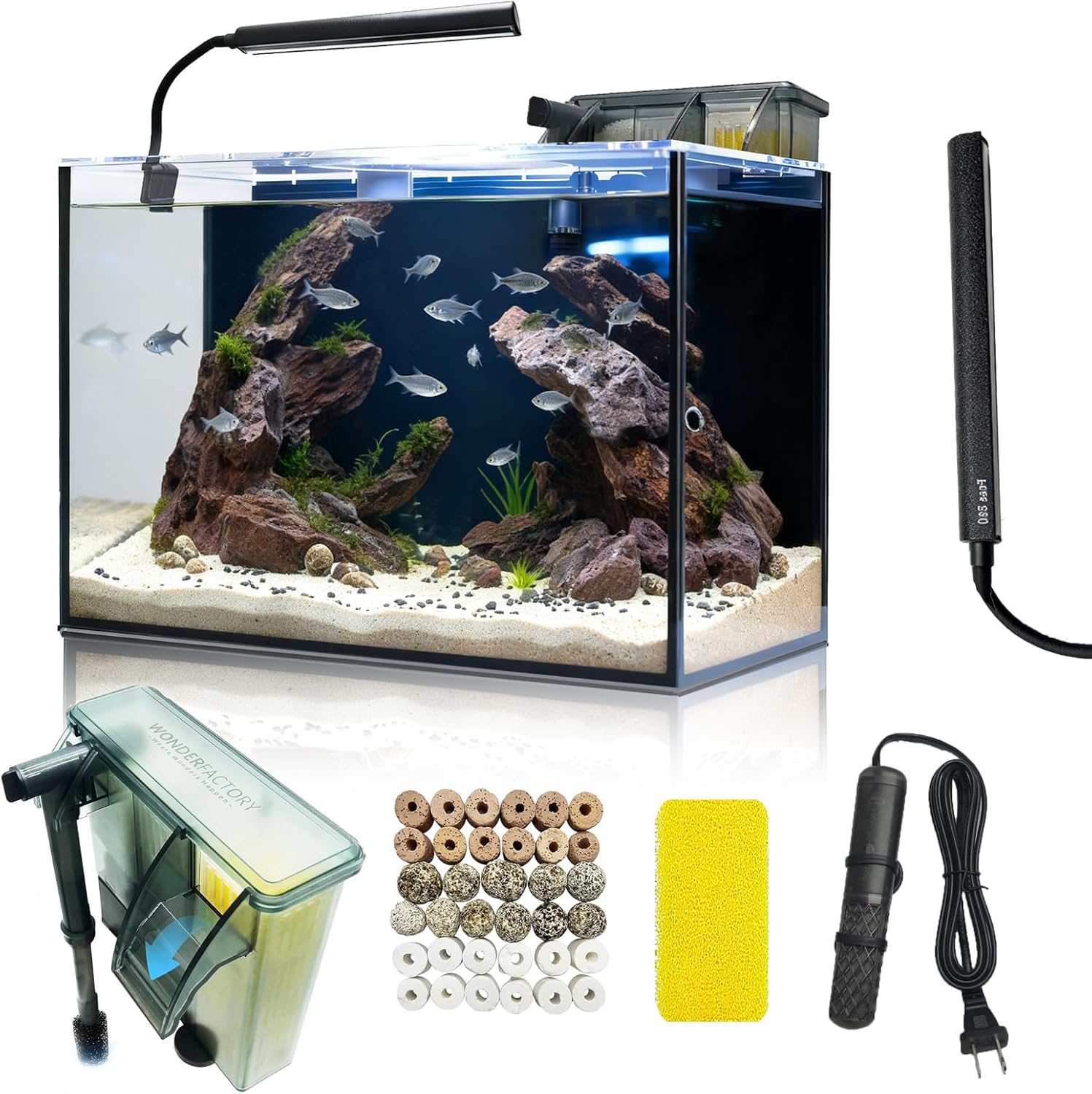 10 Gallon Aquarium Set...