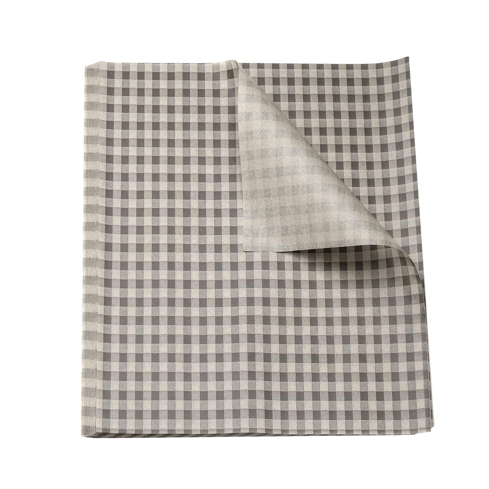 sourcing map 30pcs Square Checkered Wax Paper Sheets 14.96" x 14.96" Oil-Absorbing Dry Food Wrapping Paper for Sandwich Baking Paper Liners Picnic Basket Bread Hamburger Wrap Kitchen, Brown