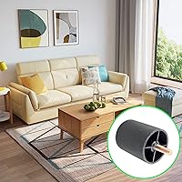 Vista 7 de 4 patas de sofá de 2.5 pulgadas, patas cónicas para muebles, patas de sofá de plástico con pernos de suspensión M8 para sofá, tocador, armario