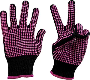 HTVRONT Heat Resistant Gloves for Sublimation, 2 Pack, Silicone Bumps, Universal Fit