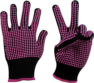 HTVRONT Heat Resistant Gloves for Sublimation - 2Pcs Heat Gloves for Sublimation with Silicone Bumps, Heat Resistant Work Gloves for Women,Universal Fit Size