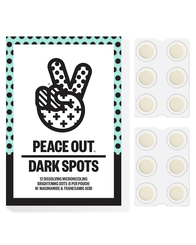 PEACE OUT Adesivos de microagulhas para cuidados da pele, 12 unidades