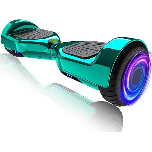 XERATH hoverboard Bluetooth Flash Wheel with LED Light,self balancing scooters with Built-in Bluetooth Speaker,hoover boards for a 7-12 year old fast hoverboard (TURQUOISE)