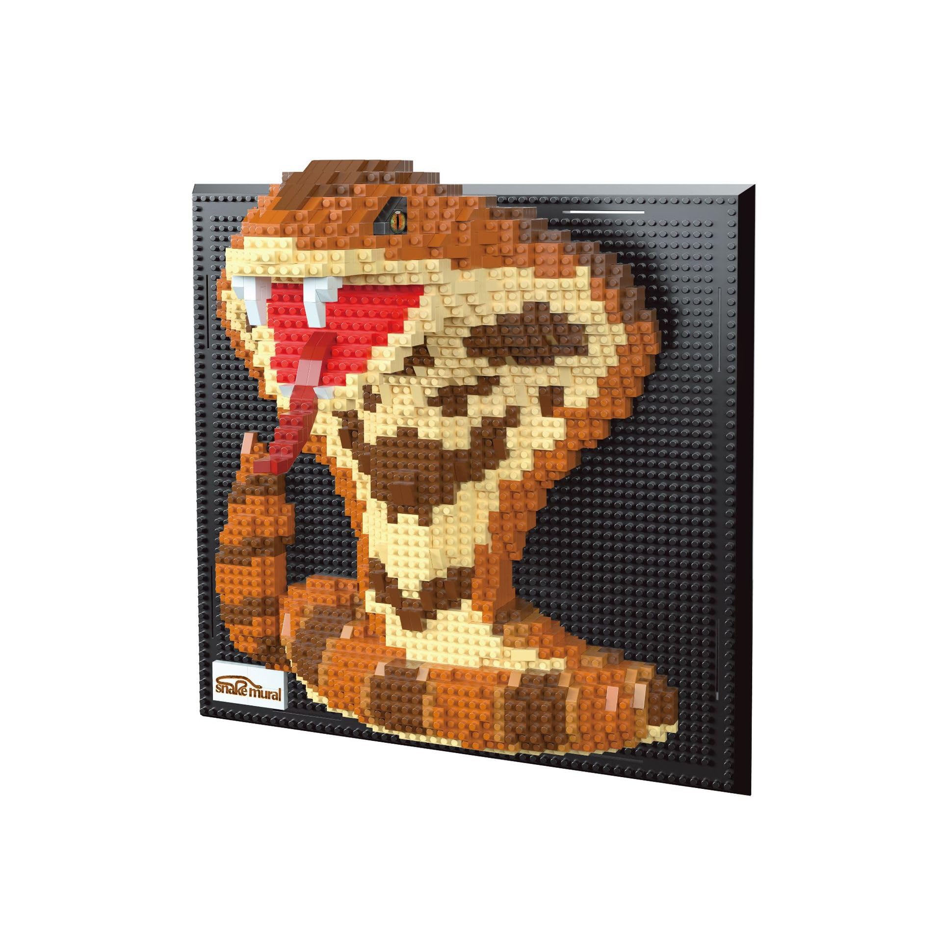 KeKeDuo Muraux 3D en Serpent Jeu de Construction, Animaux Modèle Créativité Décoration Murale ou de Table Créativité, 1518 Pièces Nano Micro Blocs de Construction Créatif pour Adolescents et Adultes