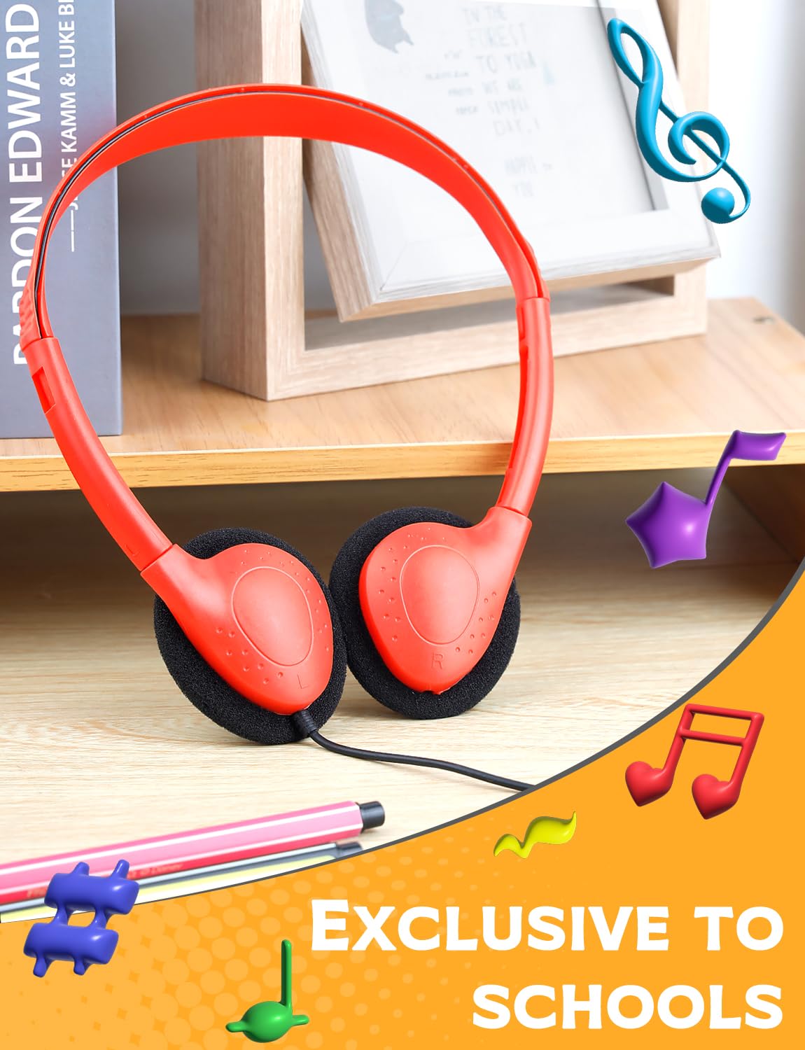 Paquete de 32 auriculares de aula a granel para niños, juego de auriculares para estudiantes, adolescentes, niños y adultos, conector jack de 3.5 mm, multicolor
